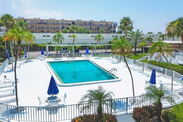 view of pool with a patio area