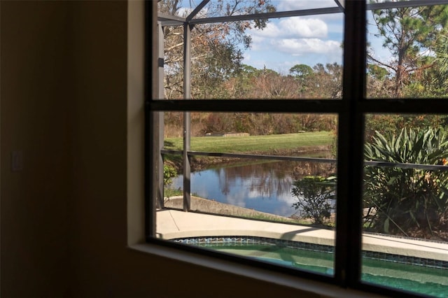 details with a water view