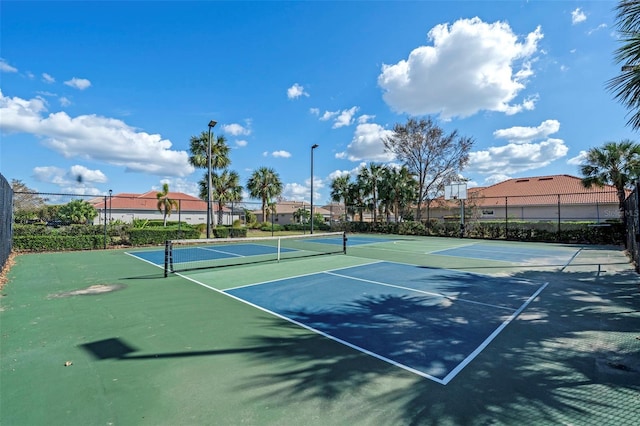 view of sport court featuring basketball court