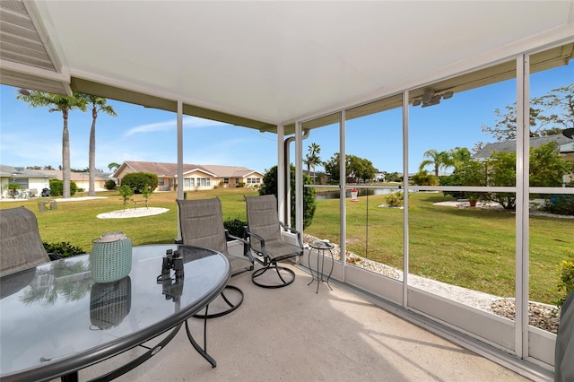 unfurnished sunroom with a healthy amount of sunlight