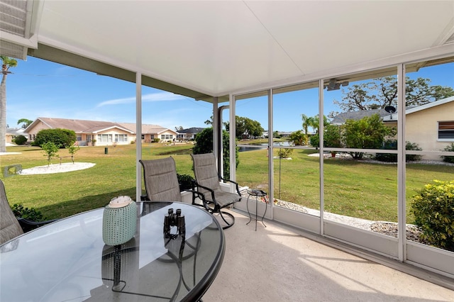 view of sunroom