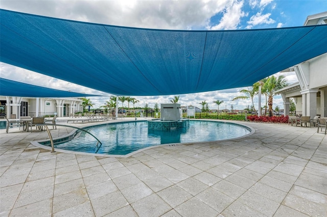 view of pool with a patio