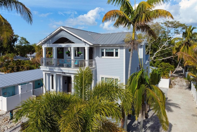 view of raised beach house