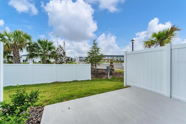 view of yard featuring a patio area