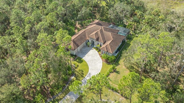 9291 Swaying Branch Rd, Sarasota, FL 34241 - view from above of property with a forest
