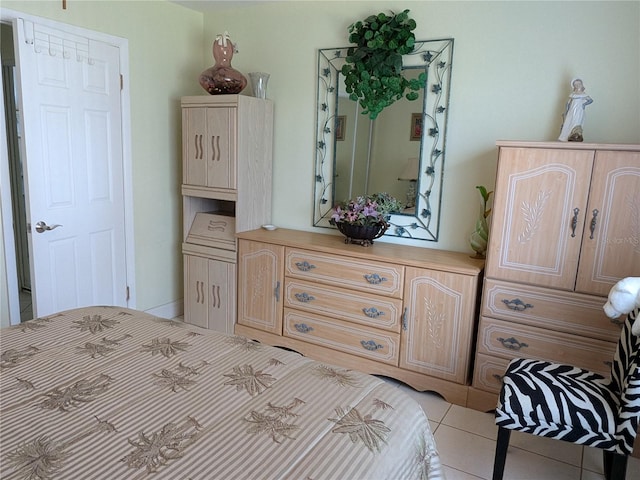 view of tiled bedroom