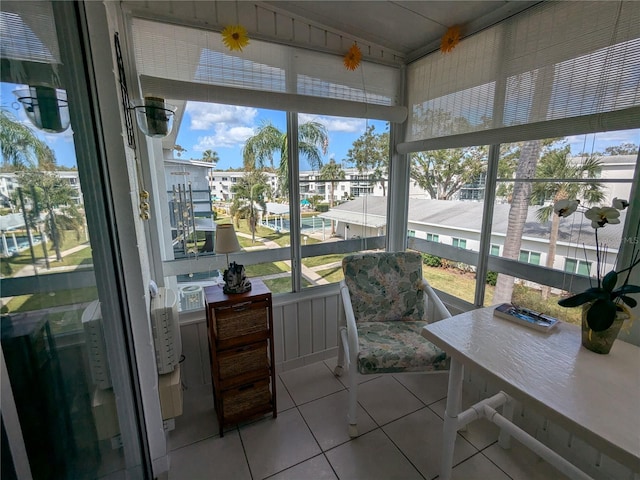 view of sunroom