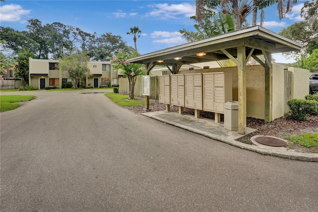 surrounding community featuring a mail area