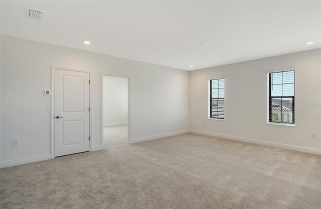 view of carpeted spare room