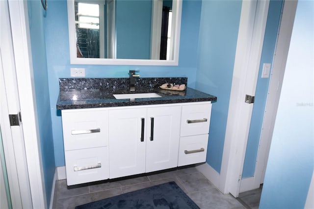 bathroom featuring vanity and tile patterned floors