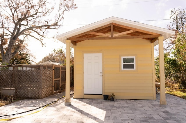 view of outdoor structure