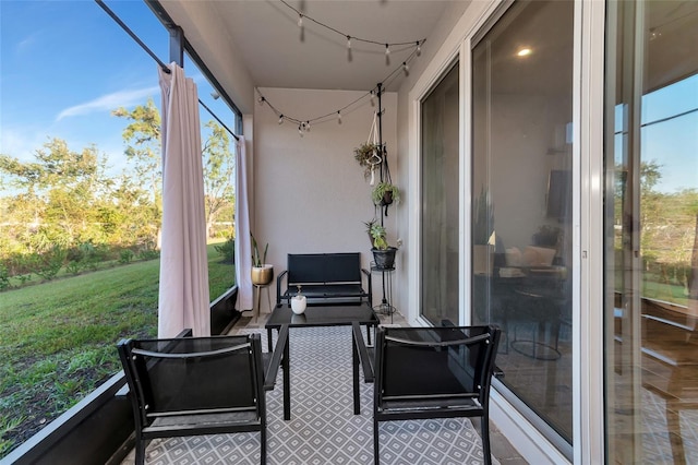 view of sunroom