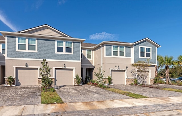 view of property with a garage