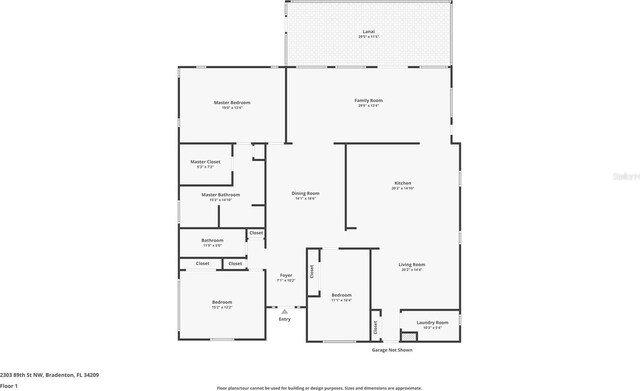 2303 89th St NW, Bradenton, FL 34209 - room layout