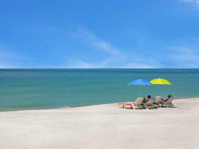 water view featuring a view of the beach