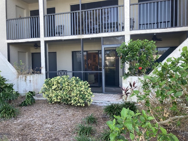 exterior space with a balcony