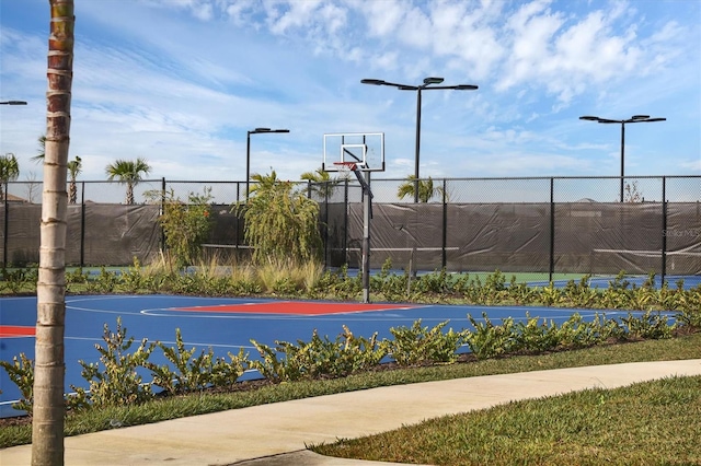 view of sport court