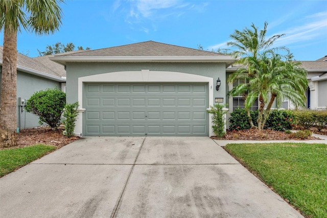 view of front facade with a garage