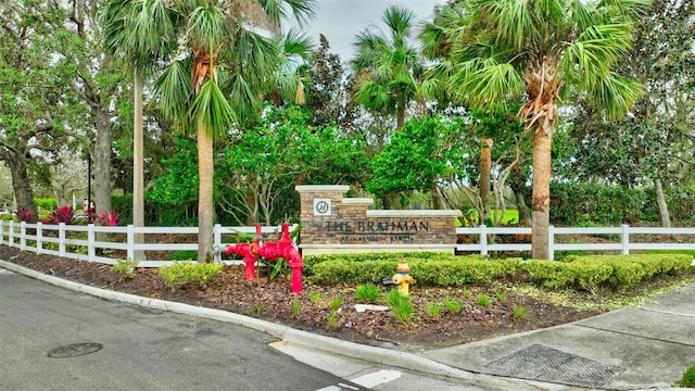 view of community sign