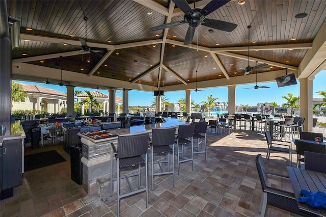 view of patio with a gazebo