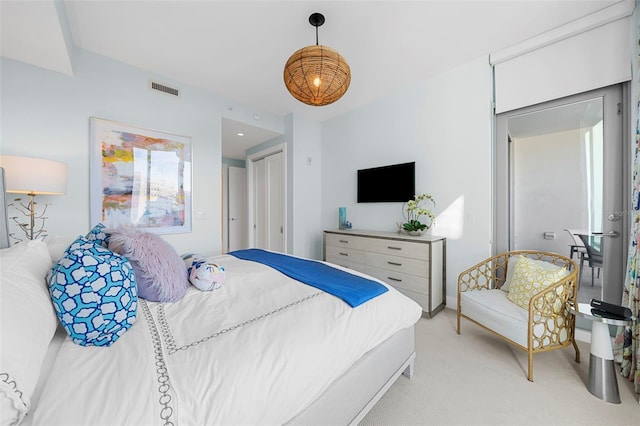 view of carpeted bedroom