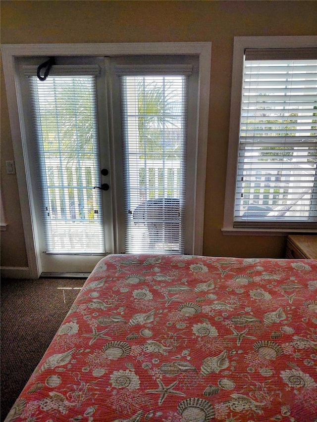 bedroom with carpet floors