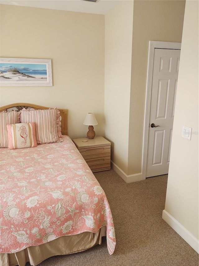 view of carpeted bedroom