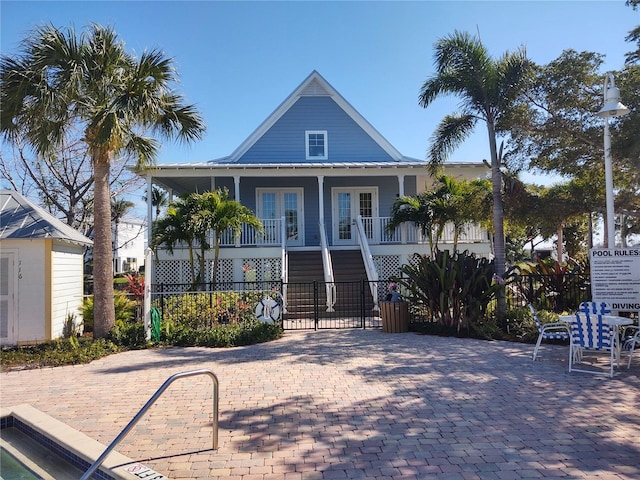 view of front of property with a porch