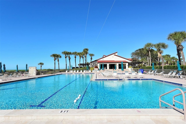 view of pool with a patio area