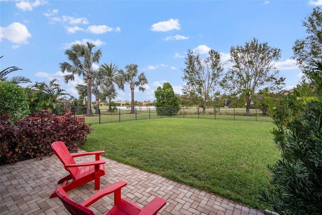 view of yard with a patio area