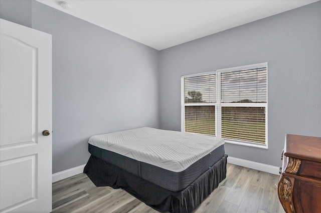 bedroom featuring light hardwood / wood-style floors