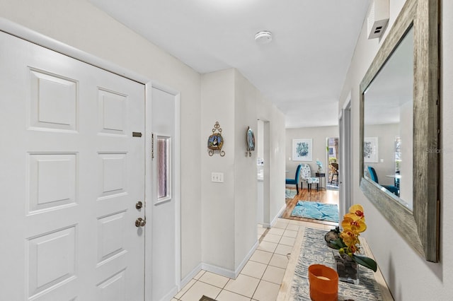 view of tiled entrance foyer