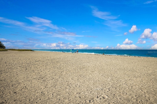 water view featuring a beach view