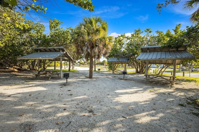 view of community with a gazebo