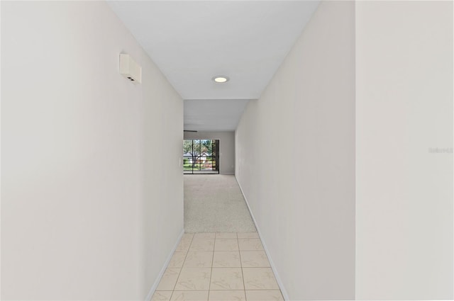 hallway with baseboards