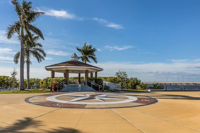 view of home's community with a gazebo