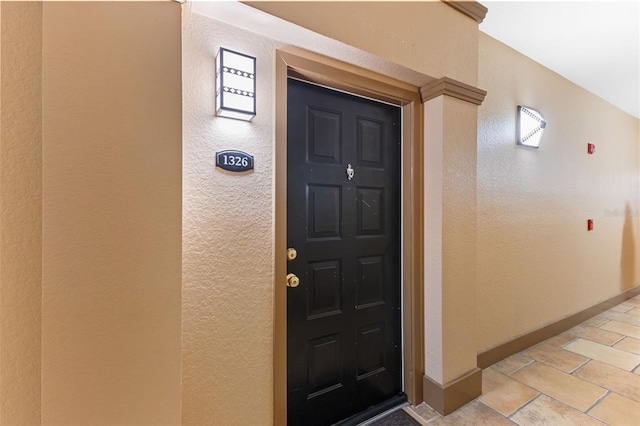 view of doorway to property