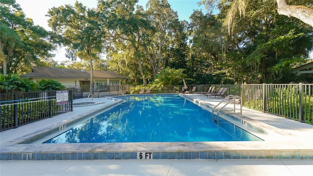 view of pool with a patio area