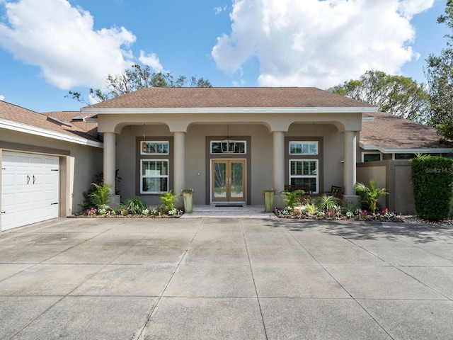 entrance to property with a garage