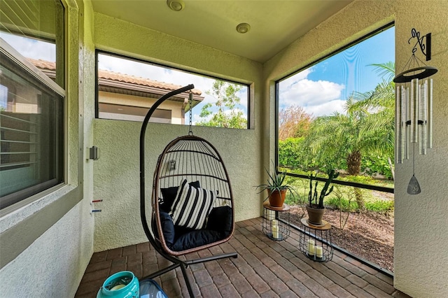 view of sunroom