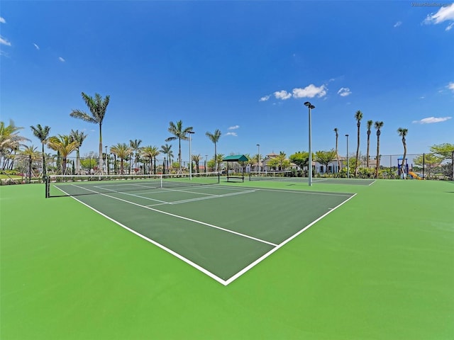 view of tennis court