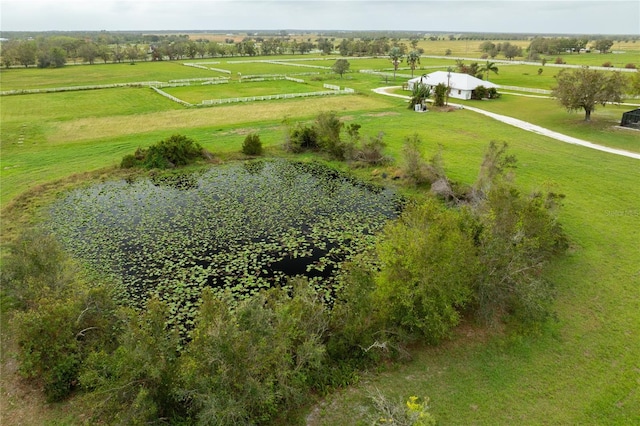 aerial view with a rural view