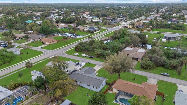 aerial view featuring a residential view