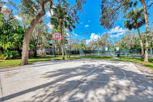 view of sport court