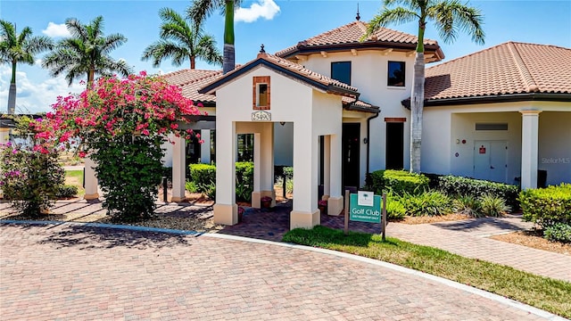 view of mediterranean / spanish house