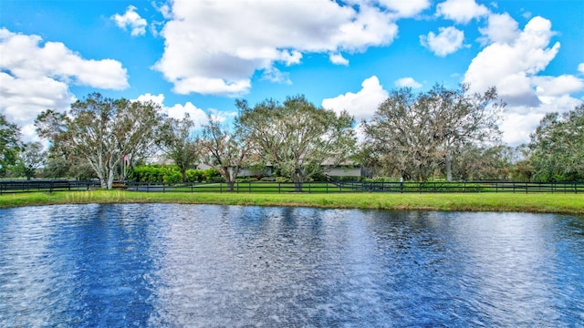 view of water feature featuring a rural view