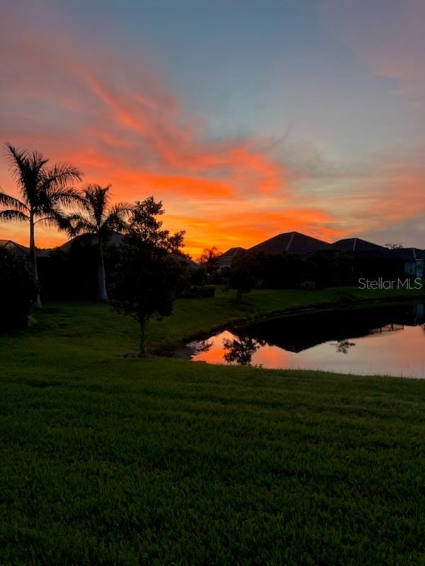 property view of mountains featuring a water view