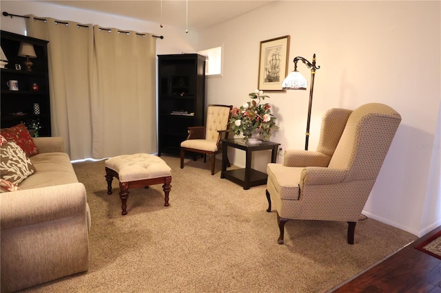 living room with wood-type flooring