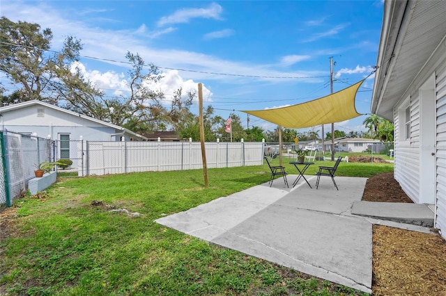 view of yard featuring a patio area