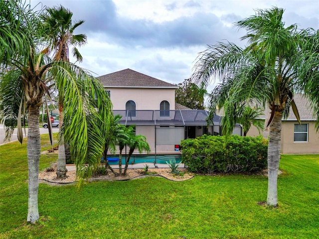 exterior space featuring a lanai